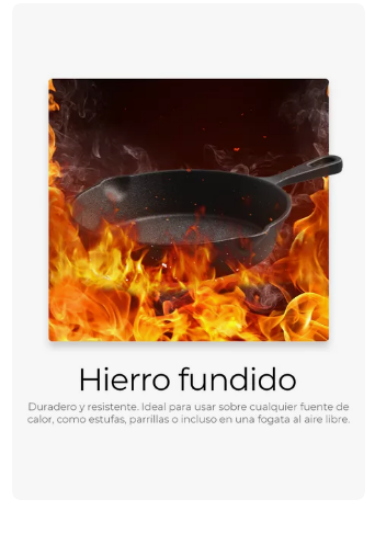 Foto 5 pulgar | Juego De 3 Sartenes Hierro Fundido Resistente Antiadherente Color Negro