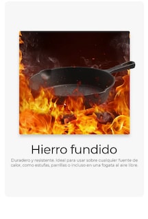 Foto 4 | Juego De 3 Sartenes Hierro Fundido Resistente Antiadherente Color Negro
