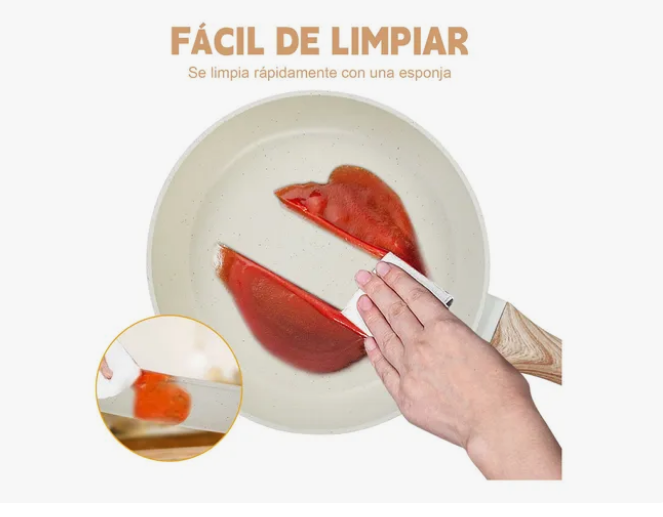 Foto 5 pulgar | Juego De 3 Sartenes Con Revestimiento Antiadherente