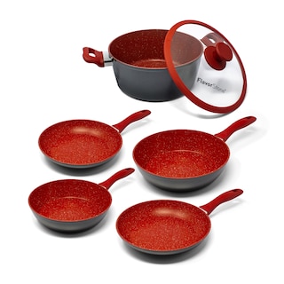 Foto 2 | Batería De Cocina Flavorstone Ligth Set 16 Piezas Color Rojo