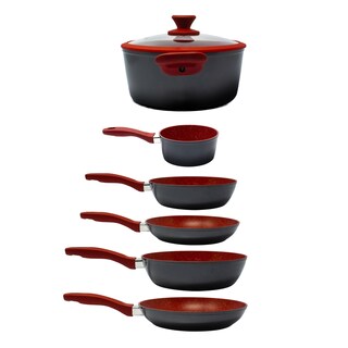 Foto 3 | Batería De Cocina Flavorstone Ligth Set 16 Piezas Color Rojo