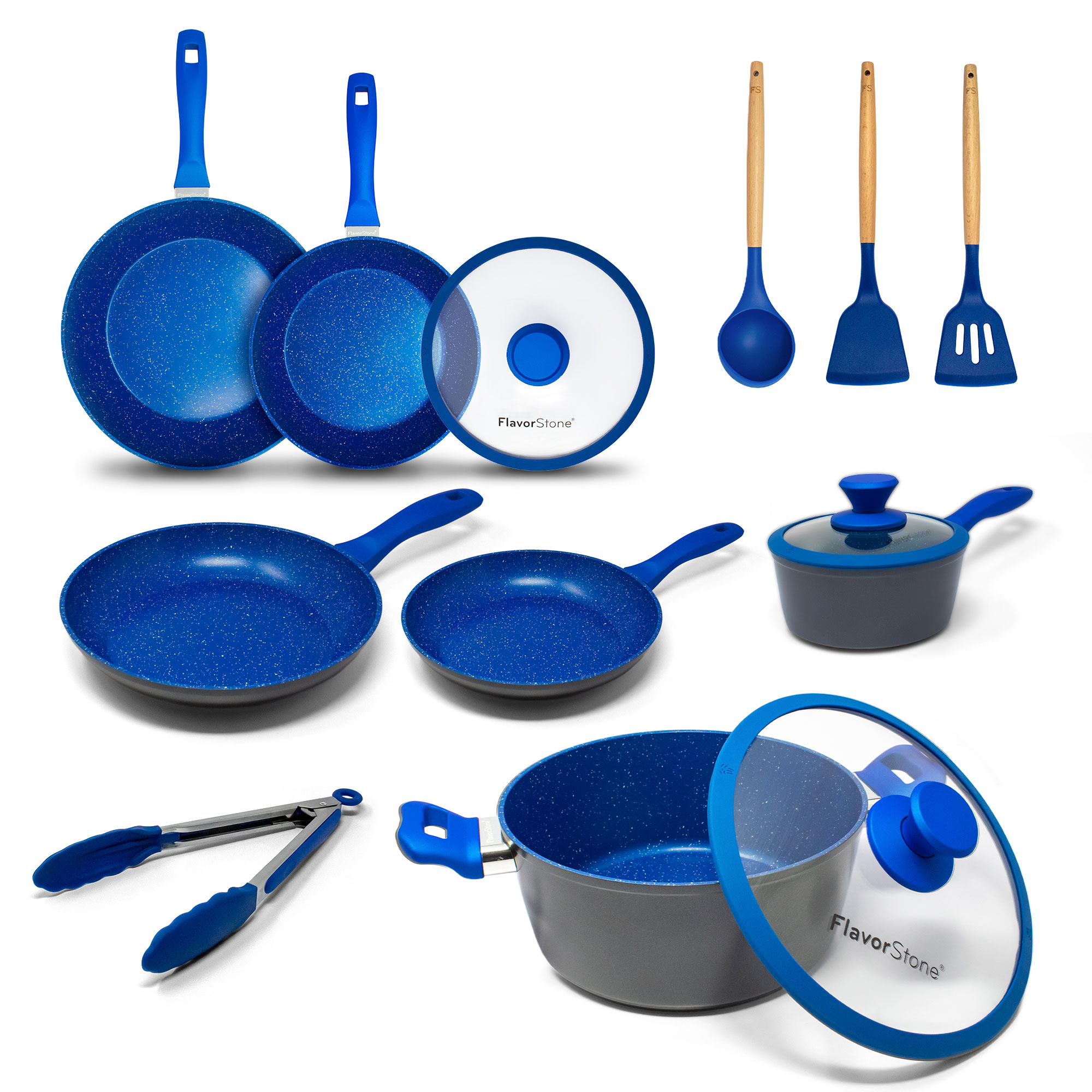 Foto 2 pulgar | Batería De Cocina Flavorstone Ligth Set 16 Piezas Color Azul