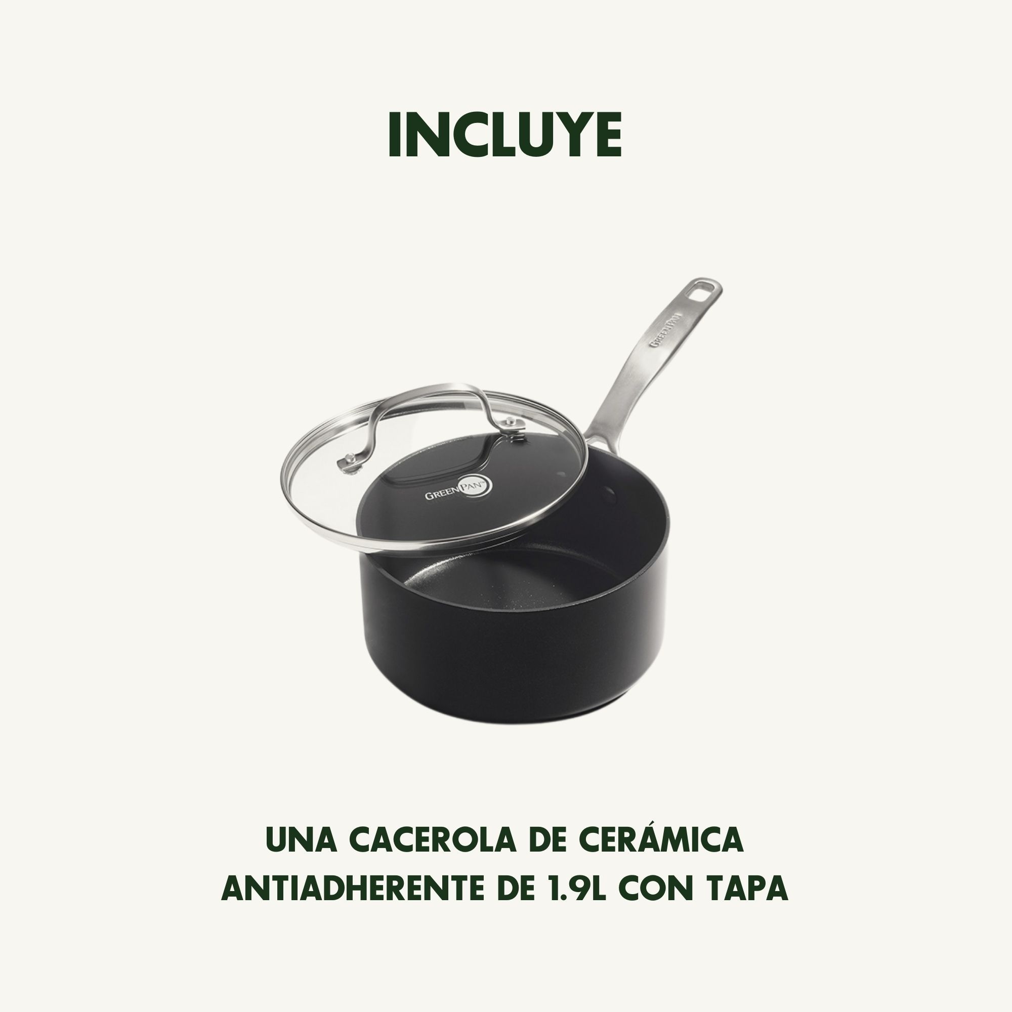 Foto 3 pulgar | Cacerola GreenPan SearSmart color Negro 1.9 L