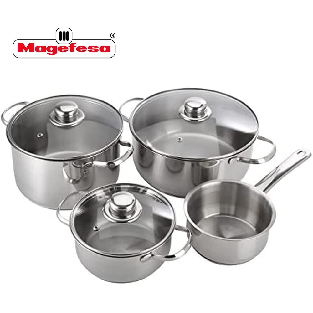 Foto 4 | Batería Cocina Magefesa Acero Inoxidable Ollas Dux 7 Pzas