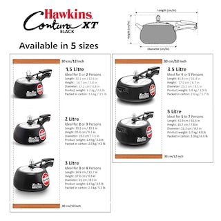 Foto 6 | Olla A Presión Hawkins Contura Cxt20, Anodizada Dura, 2 Litros, Negra - Venta Internacional.