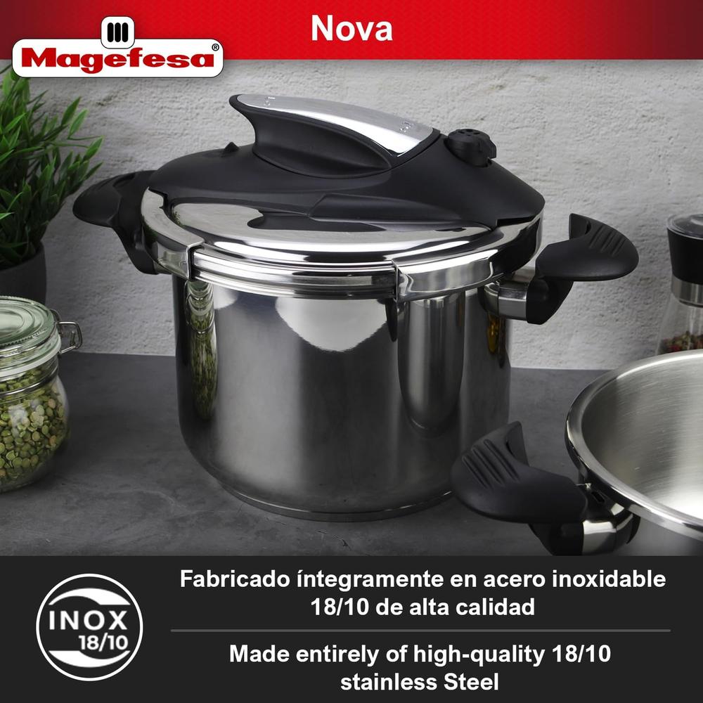 Foto 4 pulgar | Olla de Presión Magefesa Nova 6 L Acero Inoxidable