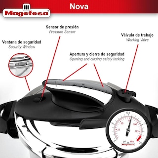 Foto 6 | Olla de Presión Magefesa Nova 6 L Acero Inoxidable