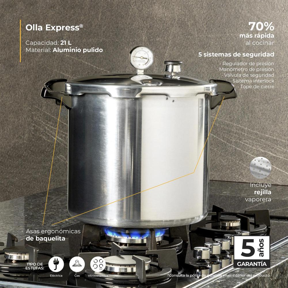 Foto 4 pulgar | Olla Express  Presto Profesional De 21 Litros De Aluminio