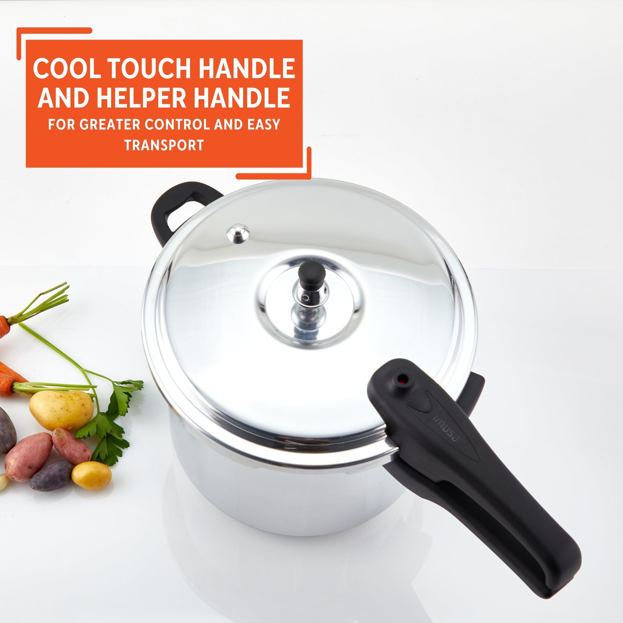 Foto 5 pulgar | Olla A Presión Imusa 7l Para Estufa De Aluminio Con Válvulas De Seguridad - Venta Internacional.
