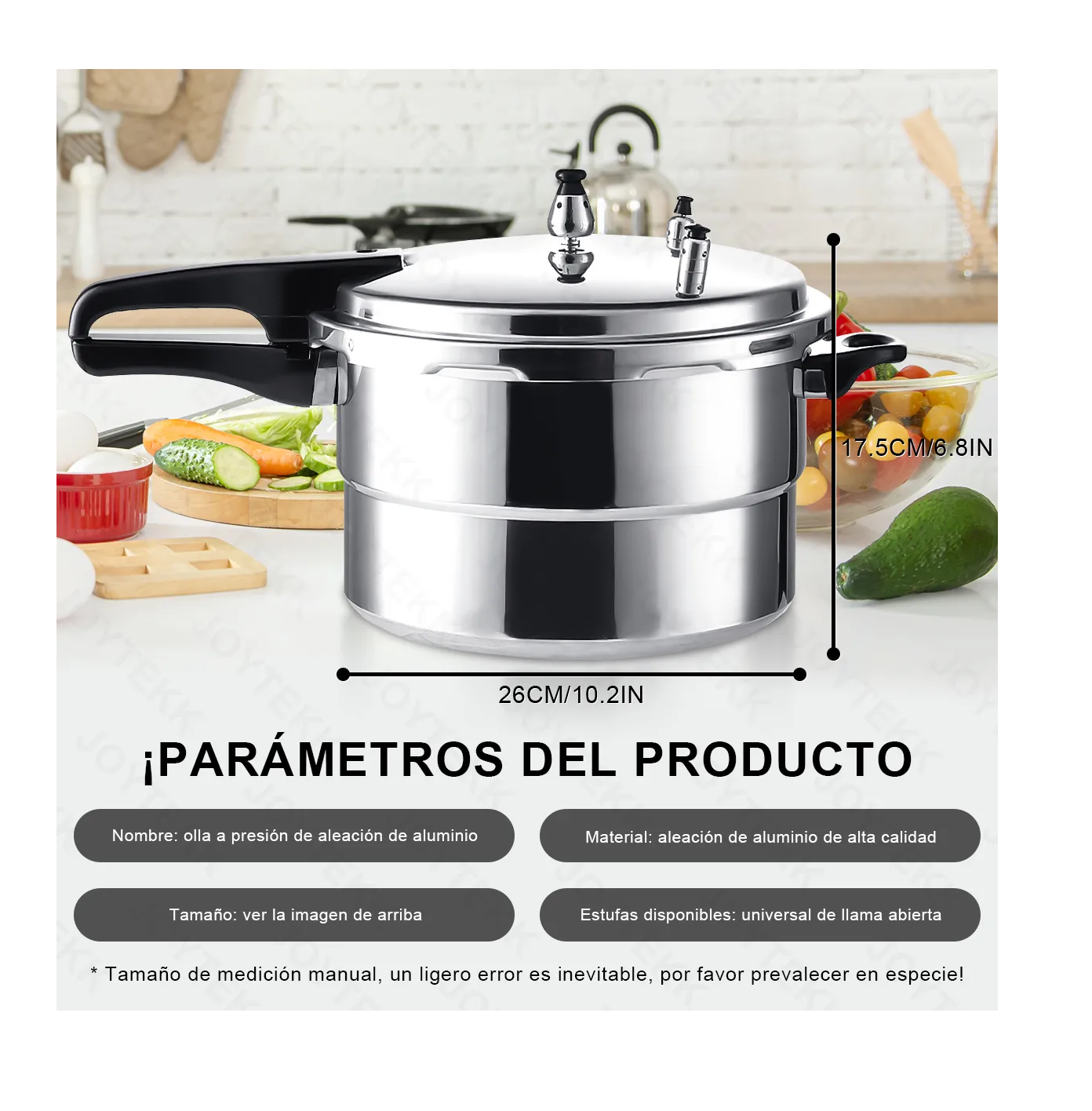 Foto 5 | Olla Express De Presión Aluminio 9 Lts Válvula De Seguridad Plata