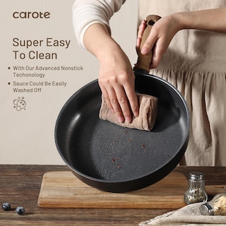 Foto 4 | Sartén Carote De Titanio Antiadherente Con Tapa, 24 Cm, Compatible Con Estufa - Venta Internacional.