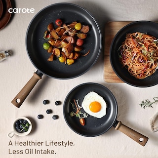 Foto 5 | Sartén Carote De Titanio Antiadherente Con Tapa, 24 Cm, Compatible Con Estufa - Venta Internacional.