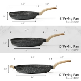 Foto 2 | Sartenes Carote, Juego De Utensilios De Cocina Antiadherentes De Granito Con Piedra - Venta Internacional.