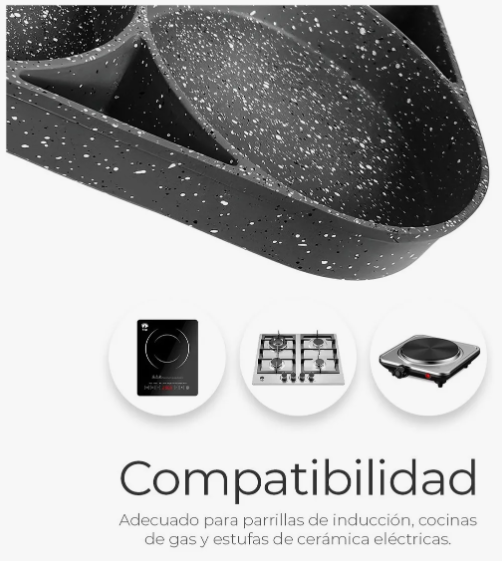 Foto 4 pulgar | Sartén Tucson con 4 Espacios Antiadherente 19 cm