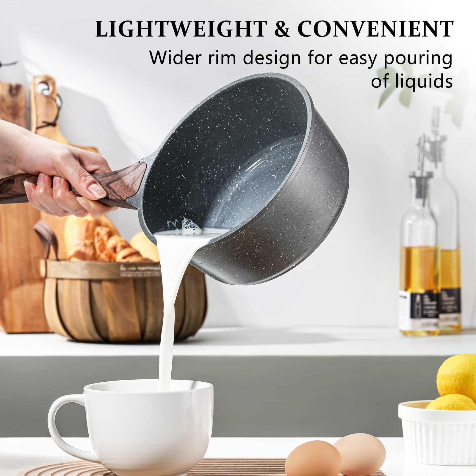 Foto 4 pulgar | Sartén Sensarte Antiadherente De 1,5 Litros Con Tapa, Revestimiento De Granito Suizo - Venta Internacional.