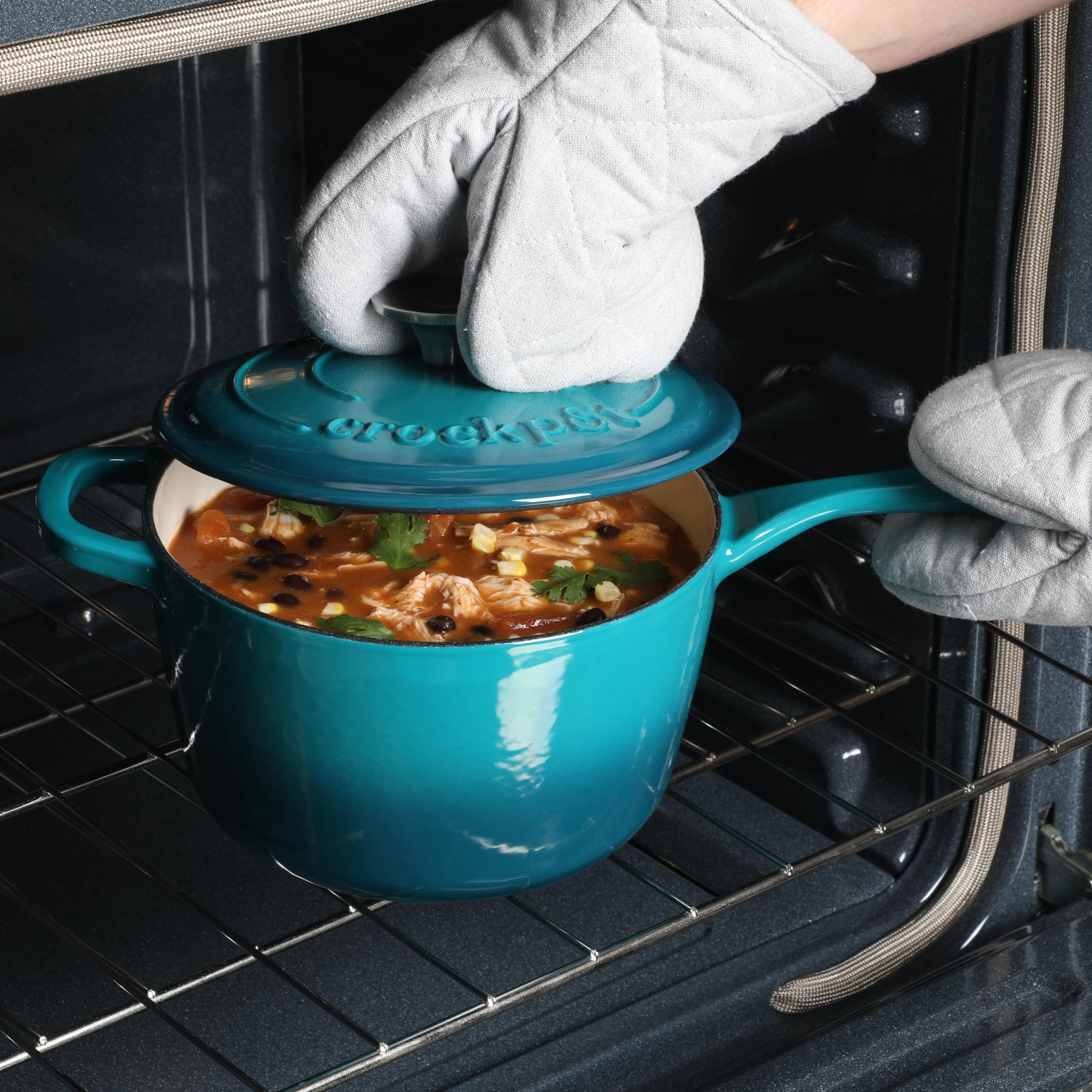 Foto 4 pulgar | Sartén Crock-pot de Hierro Fundido Esmaltado 3 Litros con Tapa - Venta Internacional