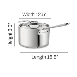 Foto 7 | Sartén All-clad D3 De 3 Capas De Acero Inoxidable De 4 Litros Con Tapa De Inducción - Venta Internacional.