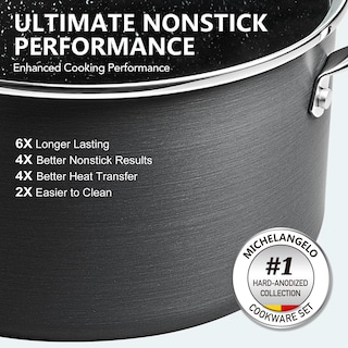 Foto 2 | Juego de Ollas Michelangelo Antiadherentes 1.5 2 L y 3 L - Venta Internacional