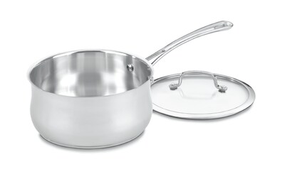 Foto 1 | Cacerola Cuisinart Contour De Acero Inoxidable De 3 Litros Con Tapa De Cristal, Color Plateado - Venta Internacional.