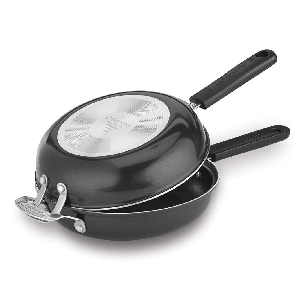 Sartén Cuisinart Fp2-24bk Para Frittata, Antiadherente, 24 Cm, Color Negro Y Acero Inoxidable - Venta Internacional.