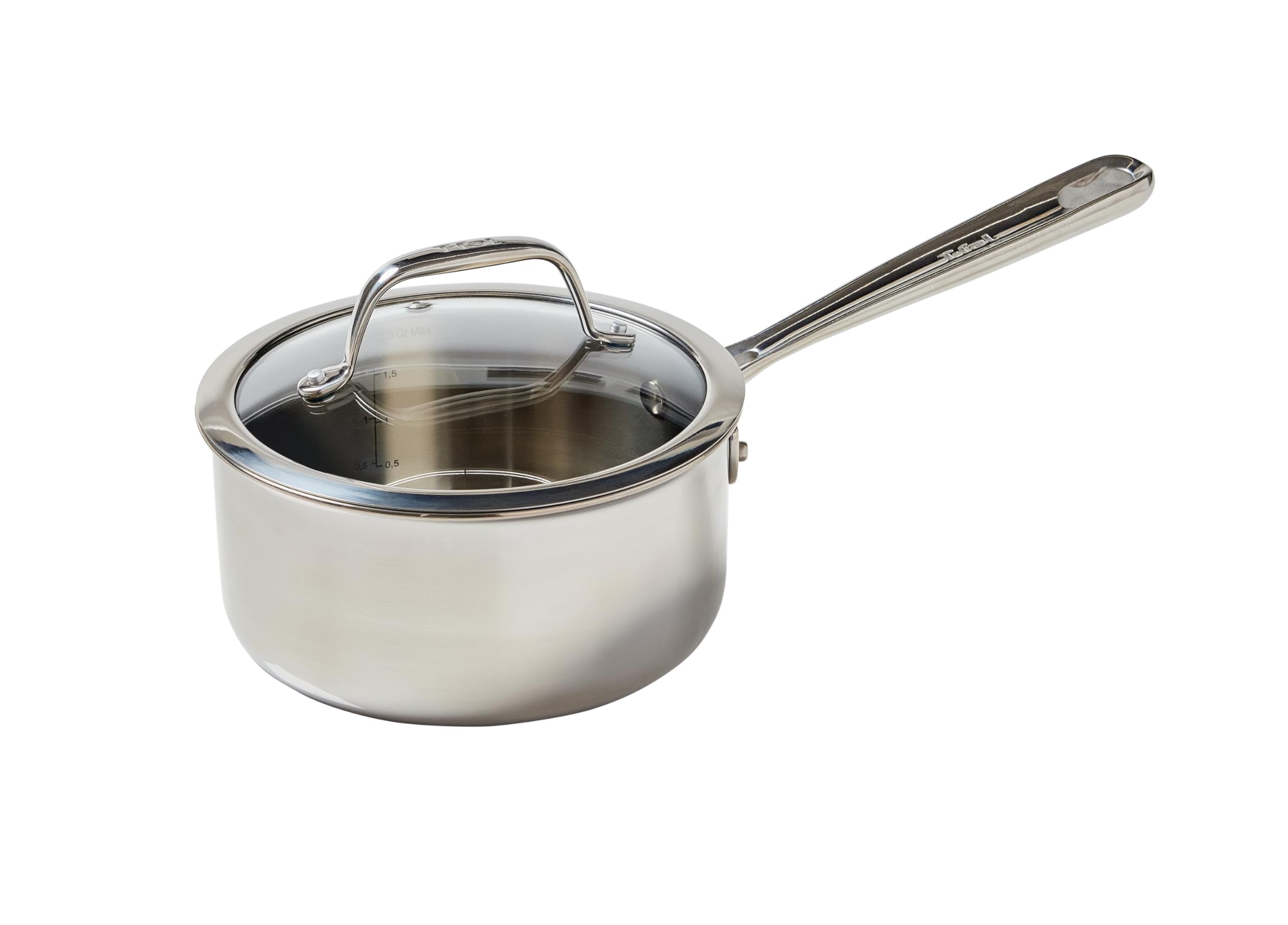 Foto 1 | Sartén T-fal Pro De Tres Capas De Acero Inoxidable De 2 Litros Con Tapa - Venta Internacional.