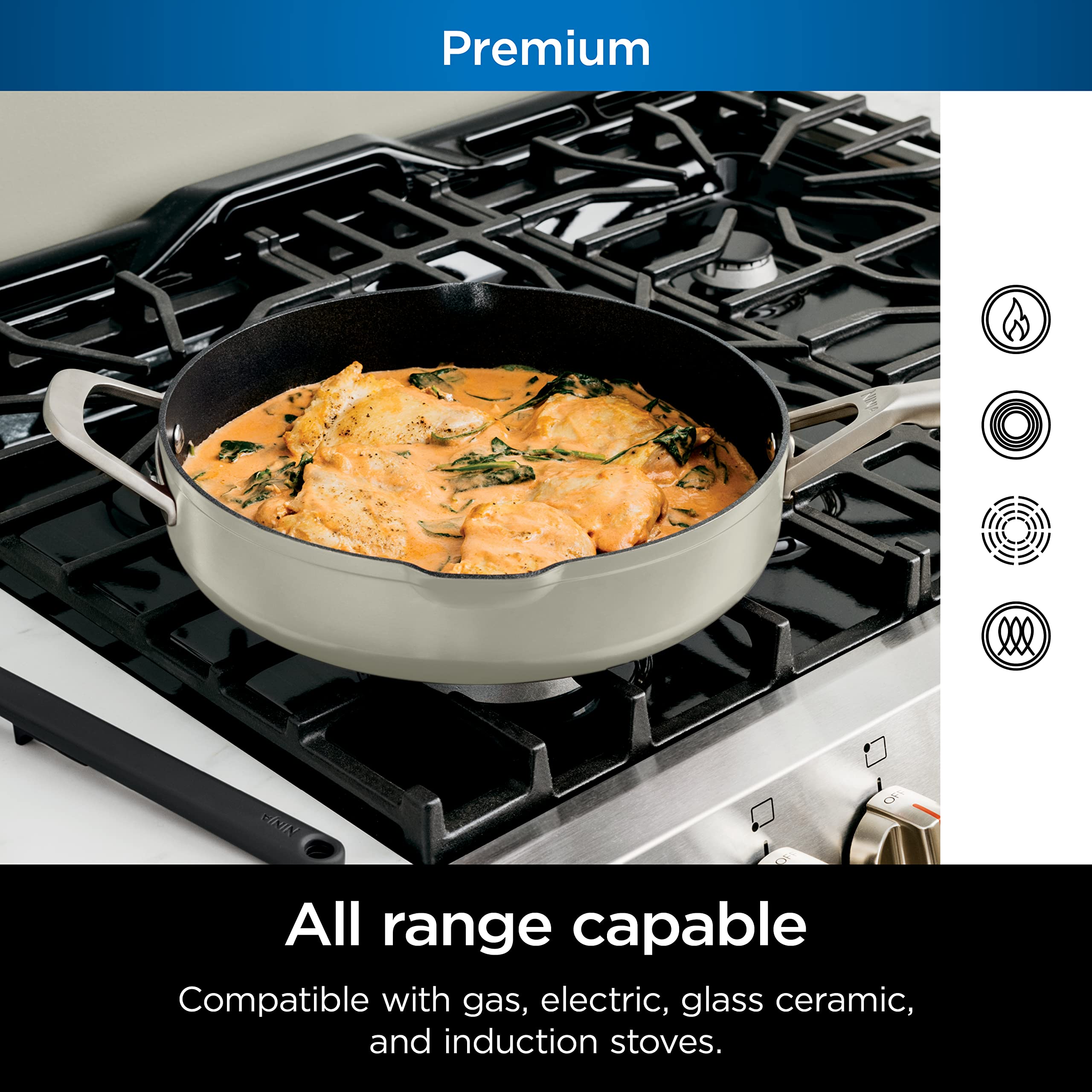 Foto 3 | Sartén Cookware Ninja Cw102wh Foodi Neverstick Possible 4 L - Venta Internacional