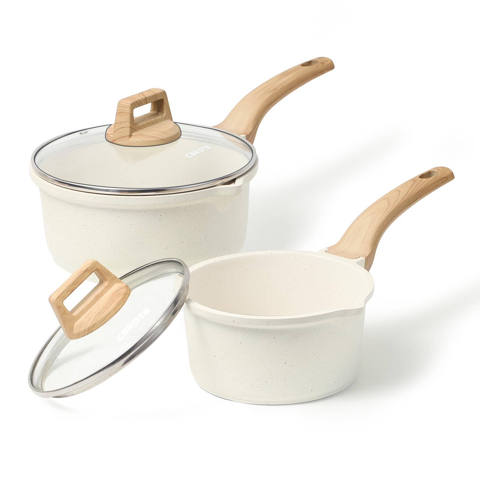Foto 2 pulgar | Juego de Sartenes Carote de 1,5 y 3 l con Tapa 4 Unidades Blanco - Venta Internacional