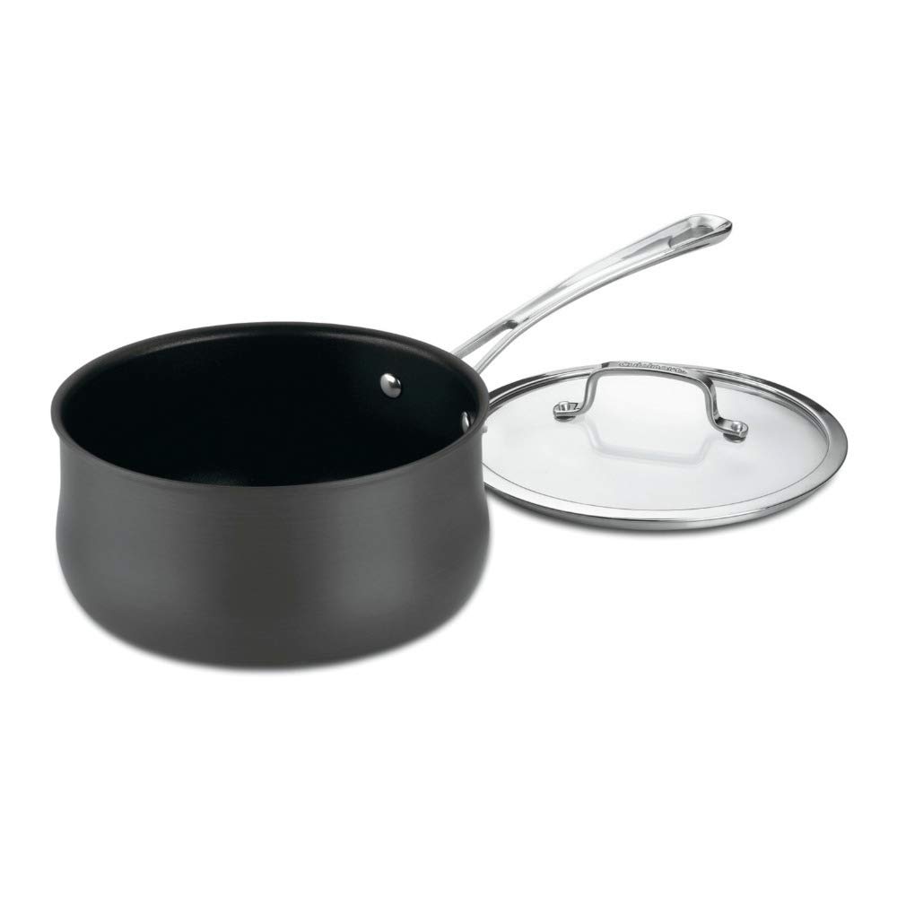 Foto 2 pulgar | Cacerola Cuisinart 64193-20 Anodizada Dura De 3 Litros Con Tapa Negra - Venta Internacional.