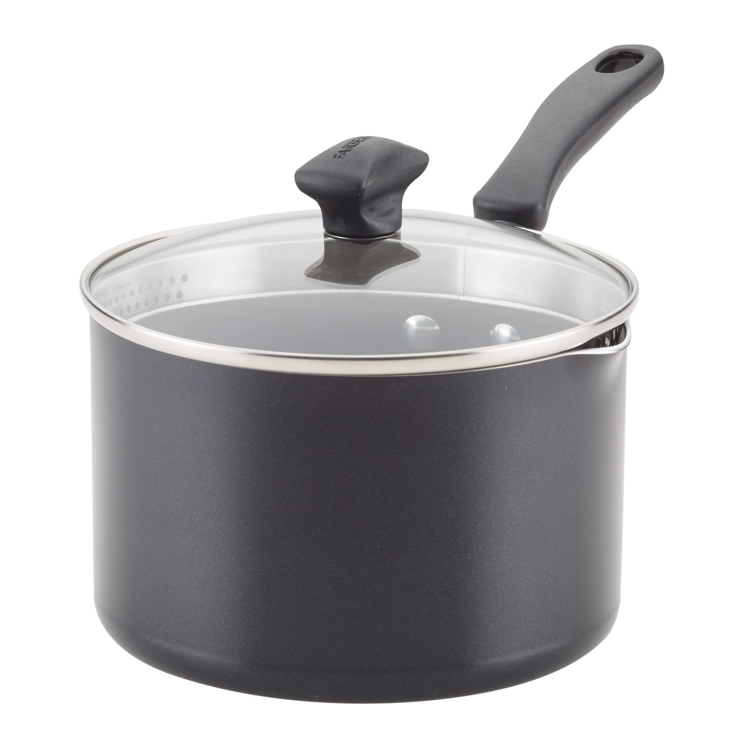 Cacerola Farberware Cookstart Diamondmax, Antiadherente, 3 Litros, Negra - Venta Internacional.