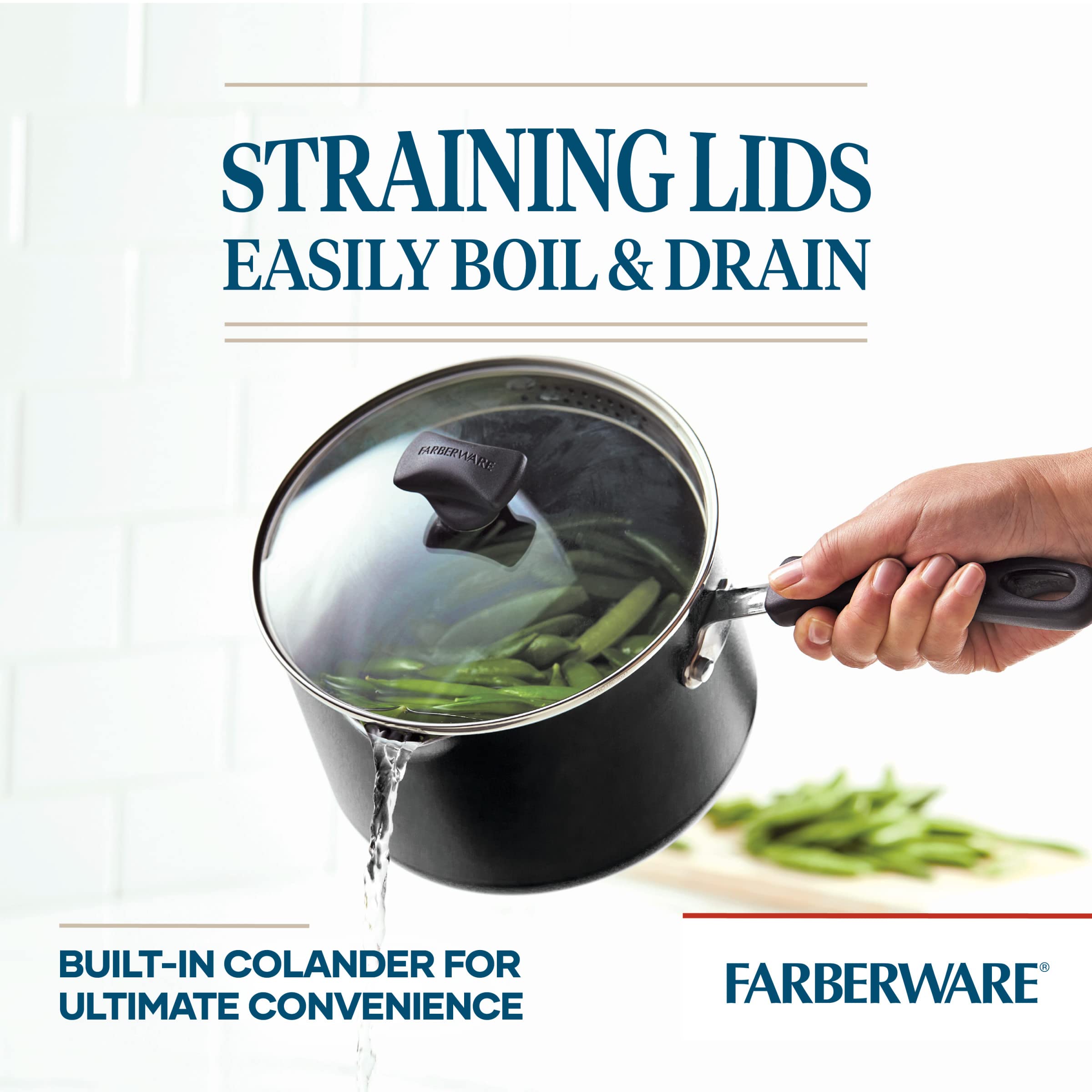 Foto 4 pulgar | Cacerola Farberware Cookstart Diamondmax, Antiadherente, 3 Litros, Negra - Venta Internacional.