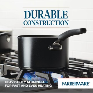 Foto 4 | Cacerola Farberware Cookstart Diamondmax, Antiadherente, 3 Litros, Negra - Venta Internacional.