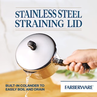Foto 4 | Cacerola Farberware Classic De Acero Inoxidable De 1 Litro Con Tapa Coladora - Venta Internacional.