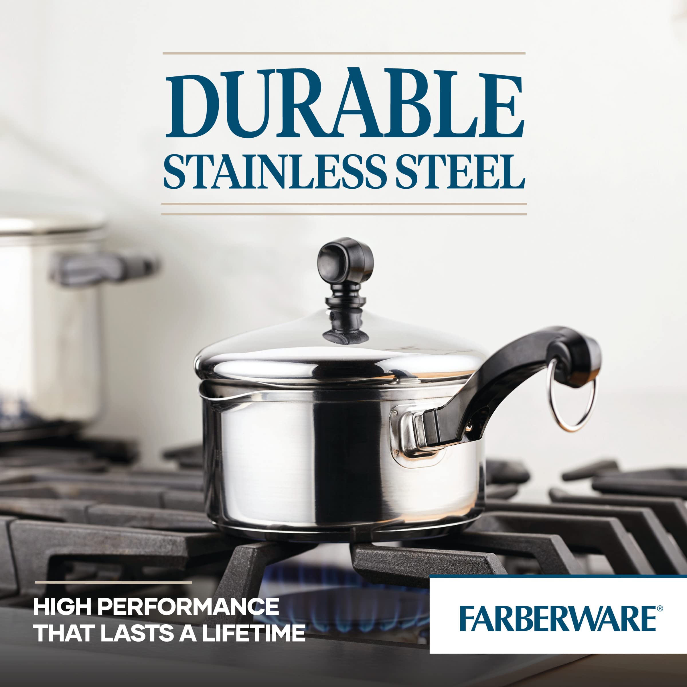 Foto 7 | Cacerola Farberware Classic De Acero Inoxidable De 1 Litro Con Tapa Coladora - Venta Internacional.