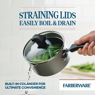 Foto 3 | Cacerola Farberware Cookstart Diamondmax, Antiadherente, 1 Litro, Color Plateado - Venta Internacional.