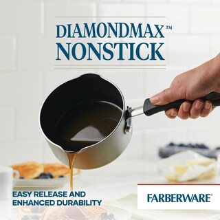 Foto 4 | Cacerola Farberware Cookstart Diamondmax, Antiadherente, 1 Litro, Color Plateado - Venta Internacional.