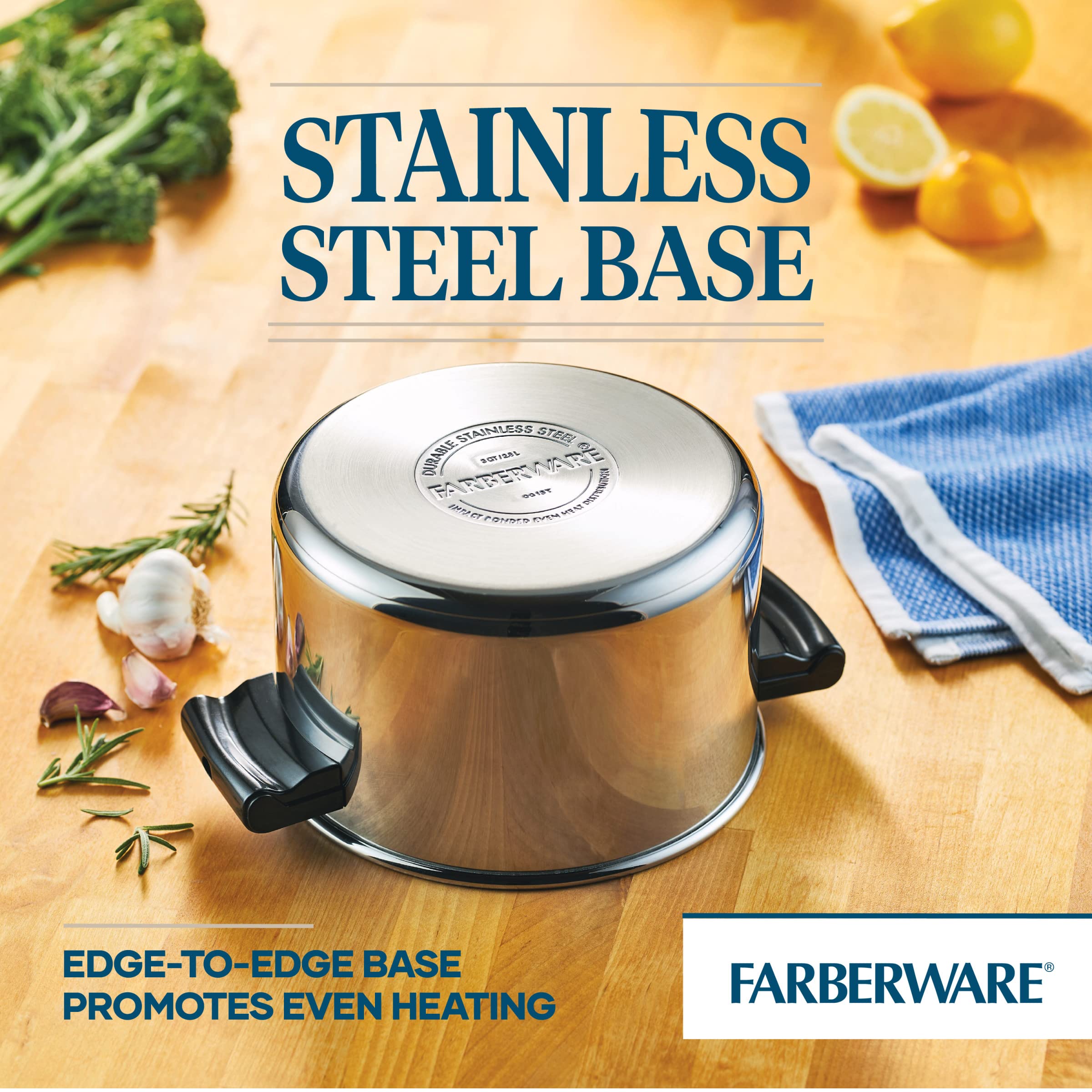 Foto 5 | Cacerola Farberware Classic De Acero Inoxidable De 4 Litros Con Tapa - Venta Internacional.