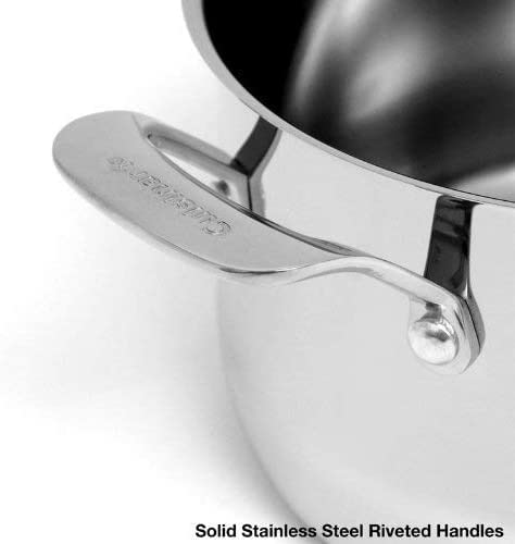 Foto 3 | Cacerola Cuisinart Contour Acero Inoxidable 6 L con Tapa de Vidrio - Venta Internacional