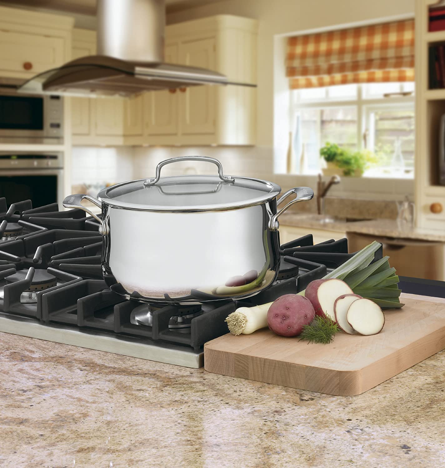 Foto 5 pulgar | Cacerola Cuisinart Contour Acero Inoxidable 6 L con Tapa de Vidrio - Venta Internacional