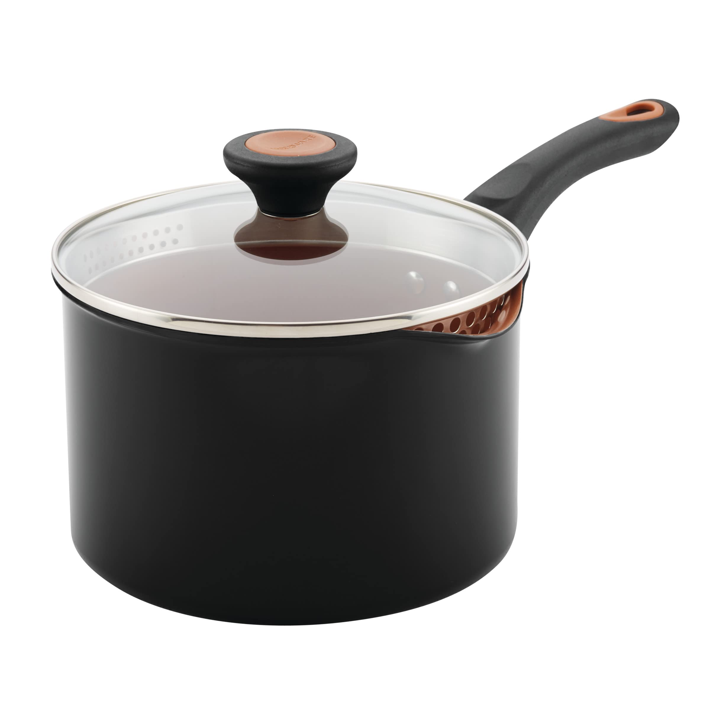 Foto 2 pulgar | Sartén Farberware Glide Antiadherente Con Tapa Coladora, 3 Litros, Color Negro - Venta Internacional.