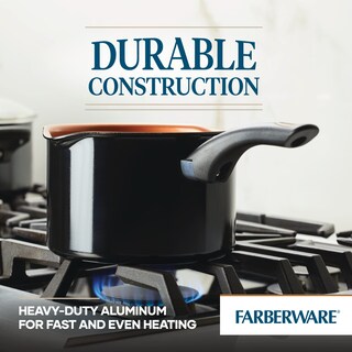 Foto 4 | Sartén Farberware Glide Antiadherente Con Tapa Coladora, 3 Litros, Color Negro - Venta Internacional.
