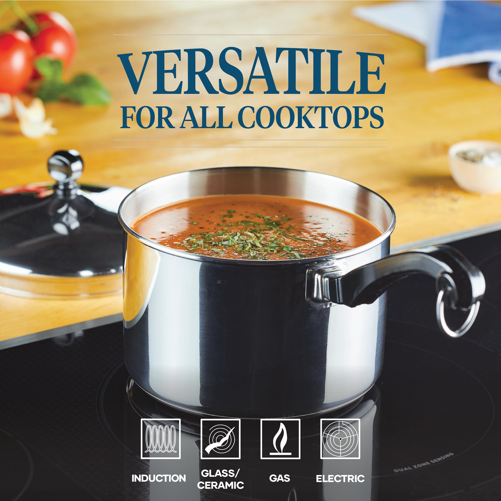 Foto 3 | Cacerola Farberware Classic De Acero Inoxidable De 3 Litros Con Tapa - Venta Internacional.