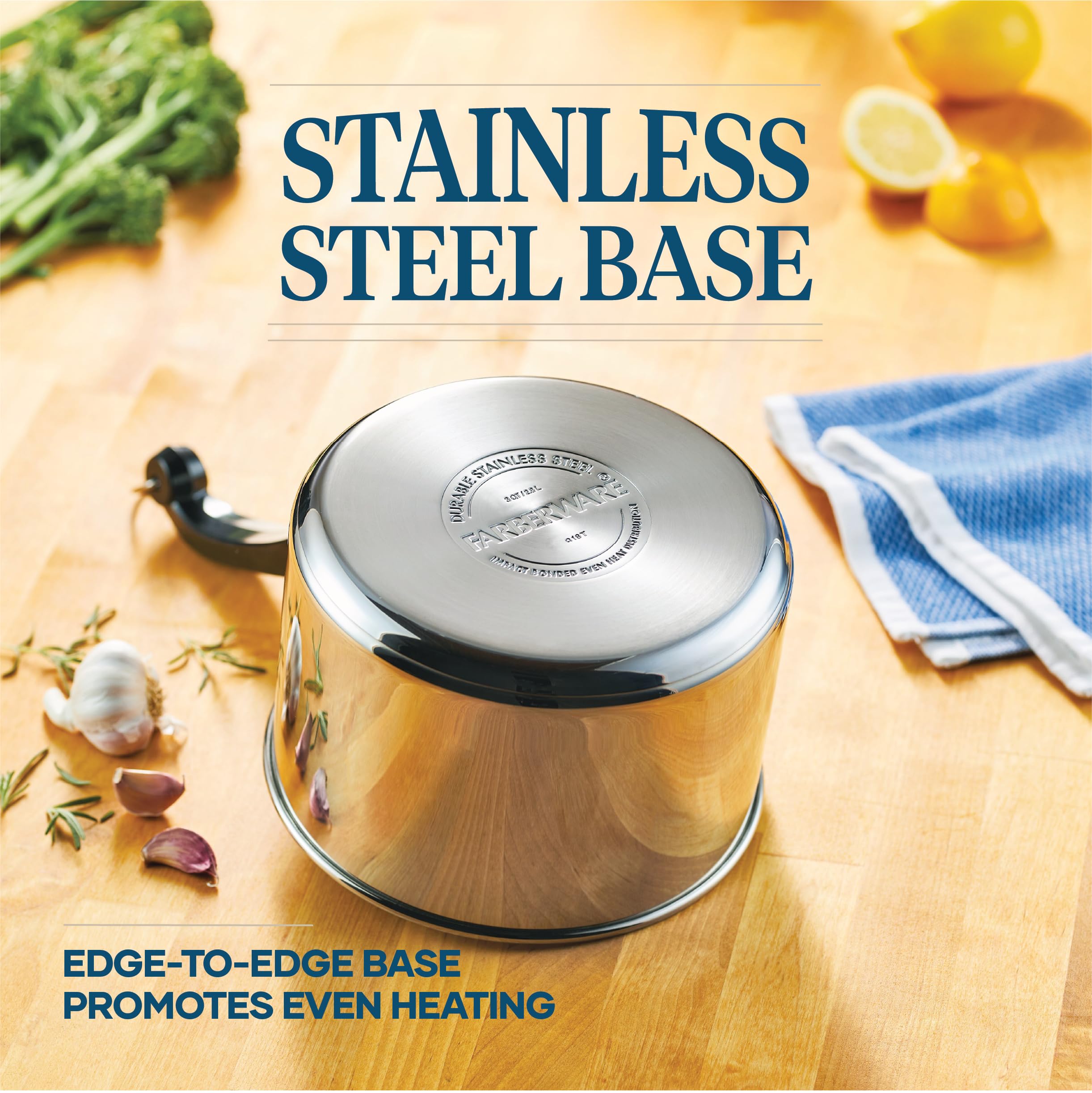 Foto 5 | Cacerola Farberware Classic De Acero Inoxidable De 3 Litros Con Tapa - Venta Internacional.