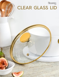 Foto 6 | Cacerola Michelangelo de Cerámica Antiadherente 1 l con Tapa Blanco - Venta Internacional