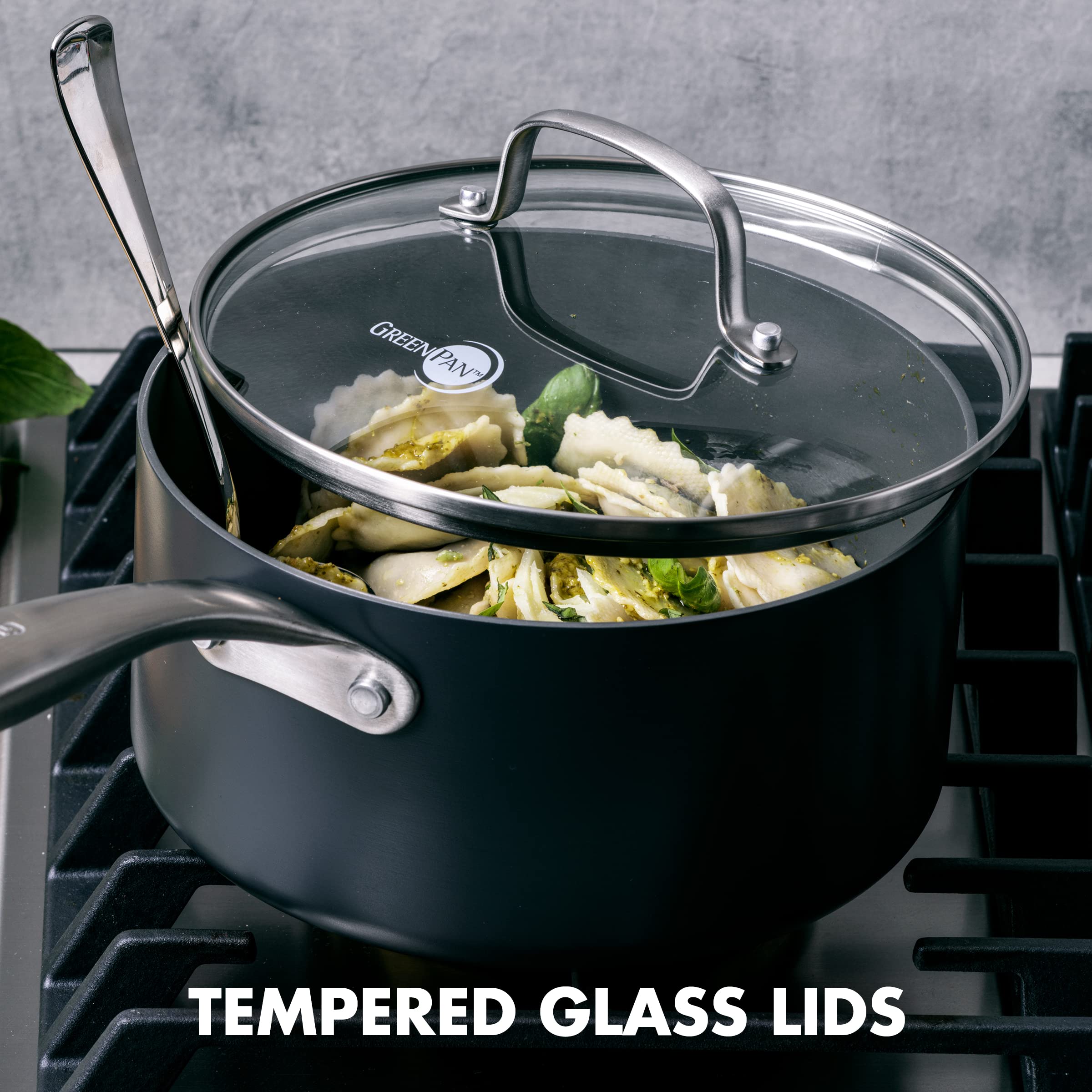 Foto 4 pulgar | Cacerola Greenpan Canterbury De 3,25 L, Color Negro Anodizado Duro - Venta Internacional.