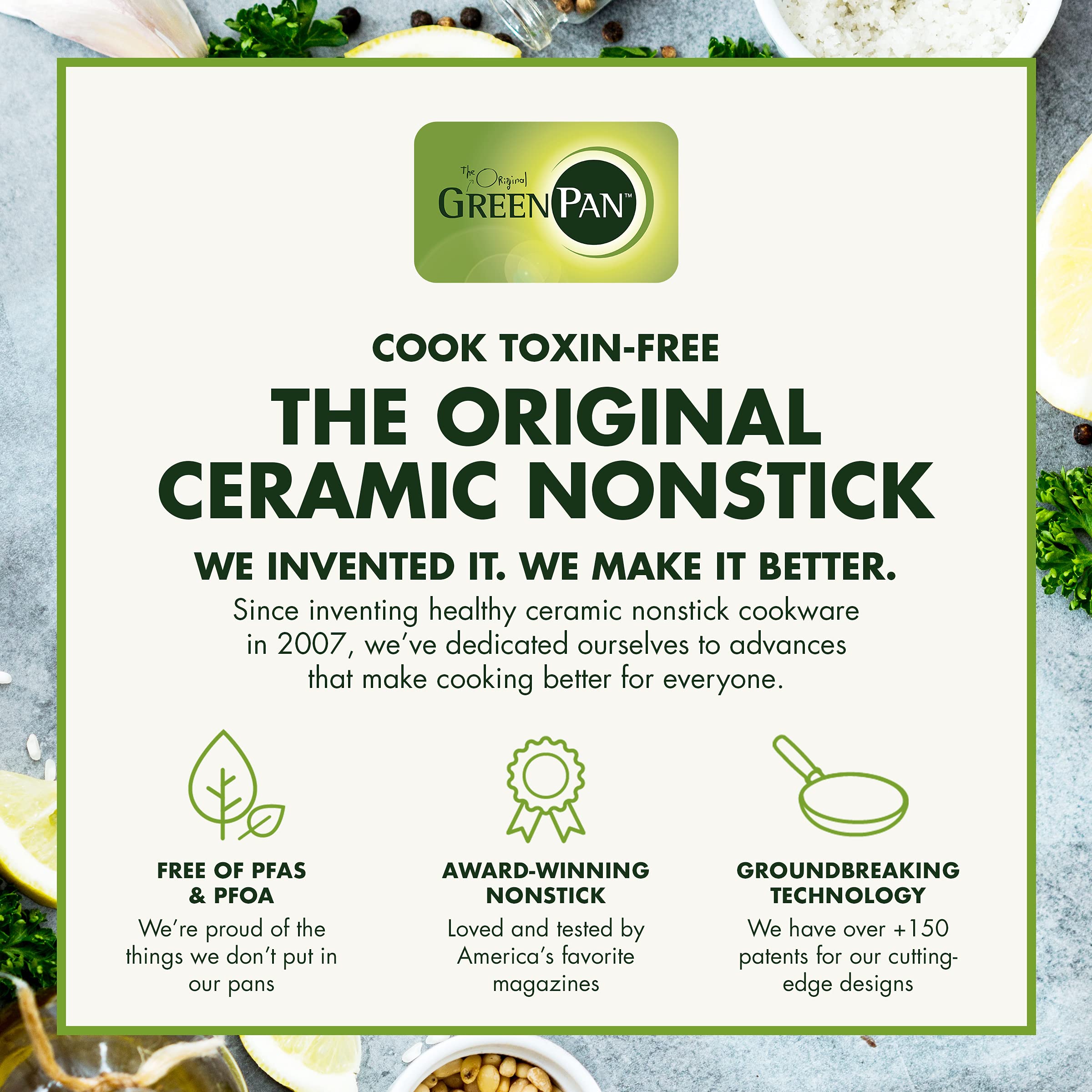Foto 4 | Cacerola Greenpan Rio Healthy De Cerámica Antiadherente, 2 Litros, Negra - Venta Internacional.