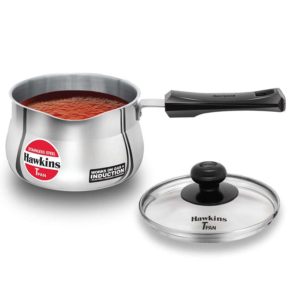 Foto 2 pulgar | Sartén Hawkins De Acero Inoxidable De 1 5 L Con Tapa De Cristal - Venta Internacional.