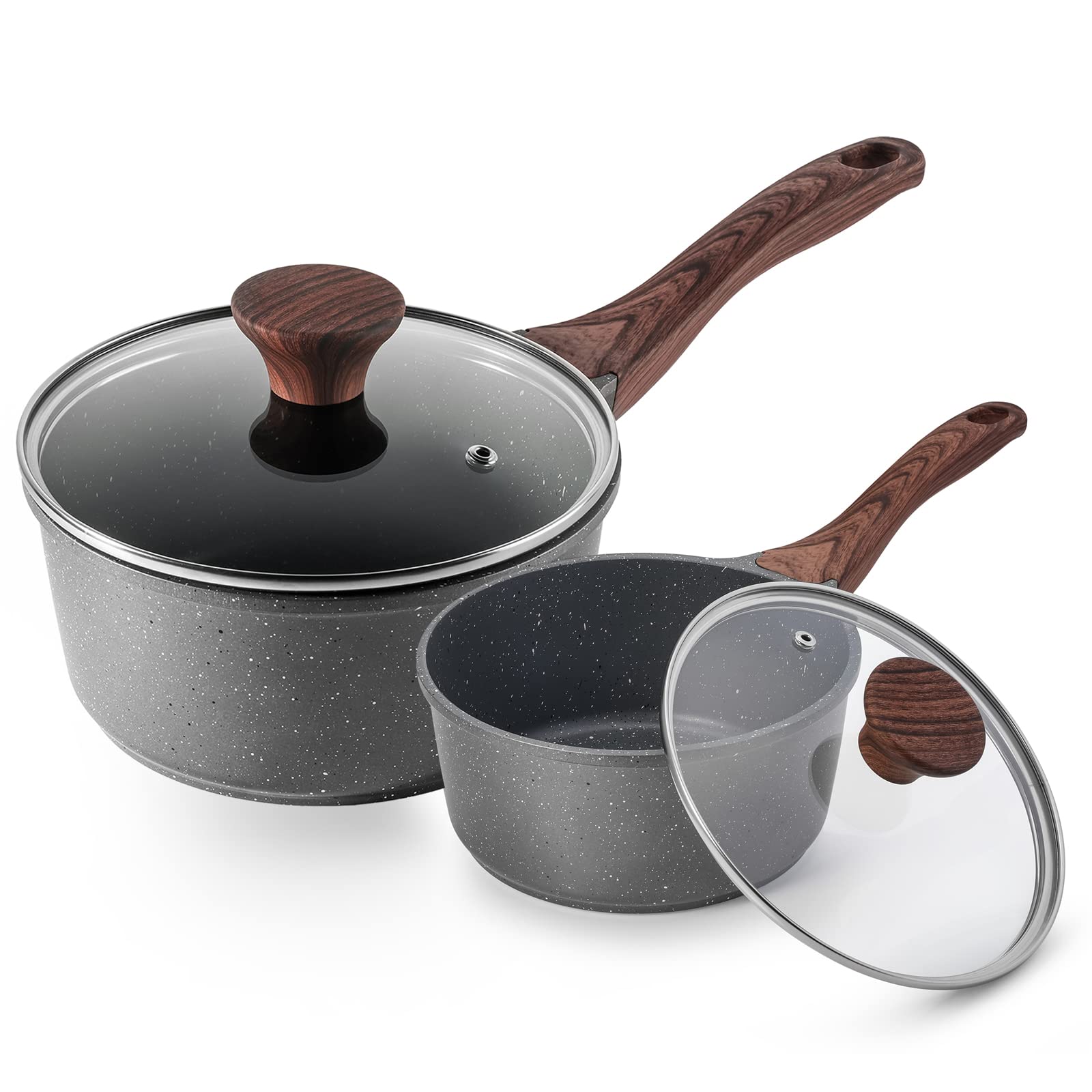 Foto 2 pulgar | Set De Sartenes Sensarte Antiadherentes Con Tapa De 1 5 L + 2 5 L De Inducción - Venta Internacional.