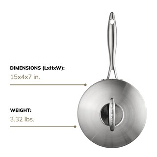 Foto 4 | Cacerola Scanpan Professional De 2 Litros Y 2 Cuartos De Galón Con Tapa Antiadherente - Venta Internacional.