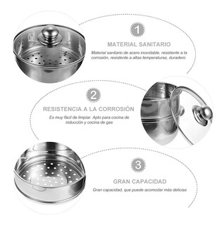 Foto 4 | Olla Vaporera Belug de Acero Inoxidable 2 Capas