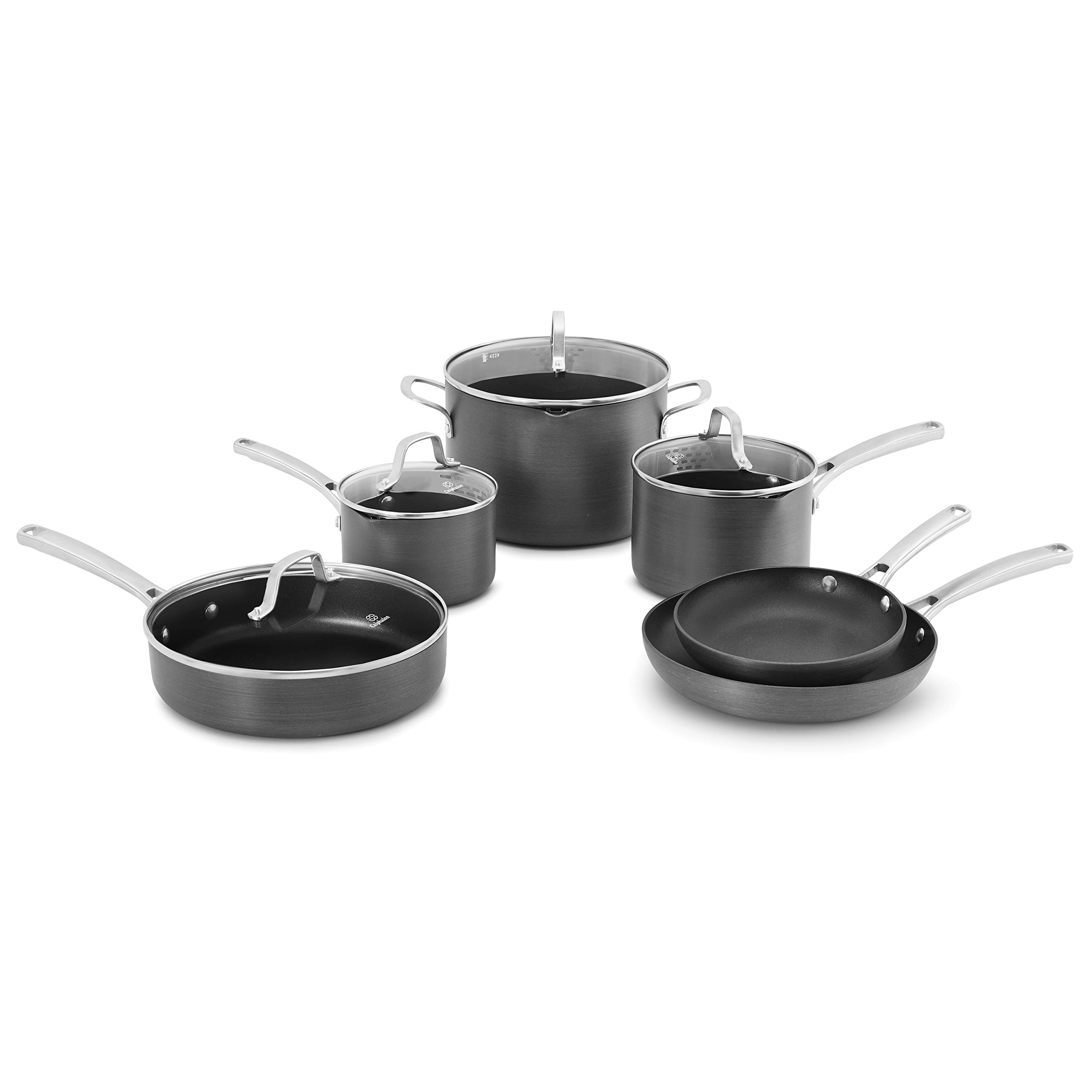 Set De Utensilios De Cocina Calphalon Classic, Antiadherente, 10 Piezas, Color Gris - Venta Internacional.